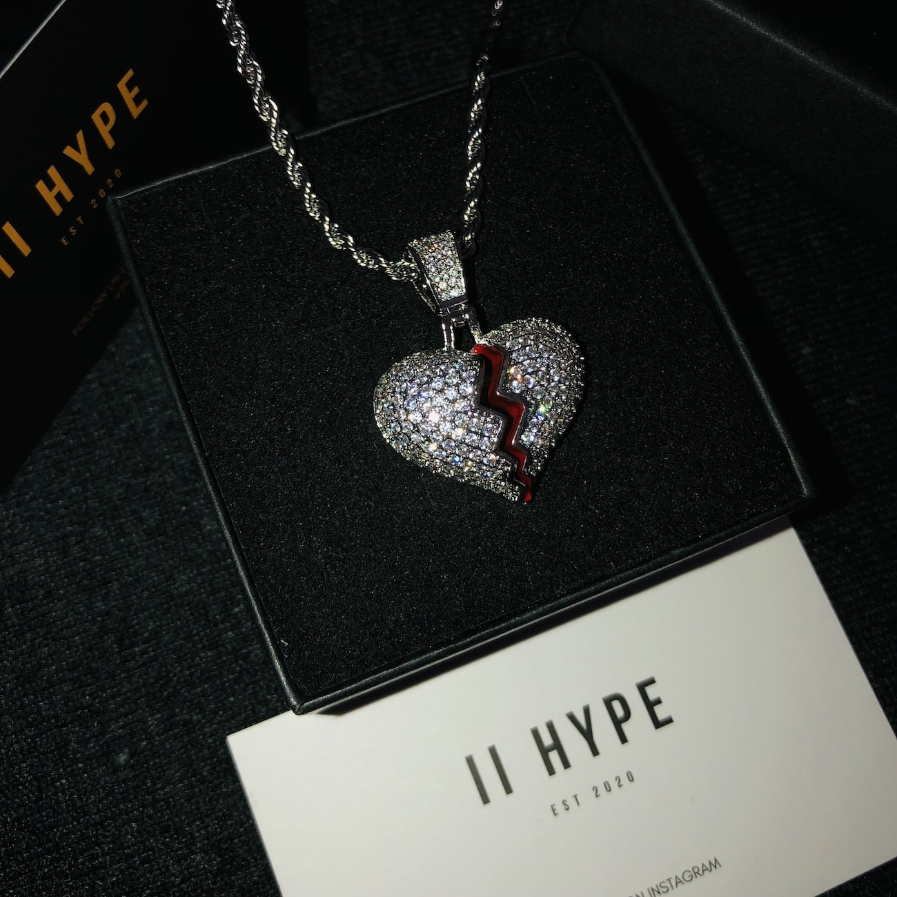 Iced Out Broken Heart Pendant - 2HYPE 