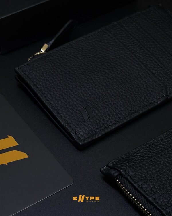 Matte Black Leather Cardholder