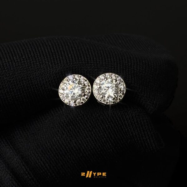Iced Cluster Stud Earrings