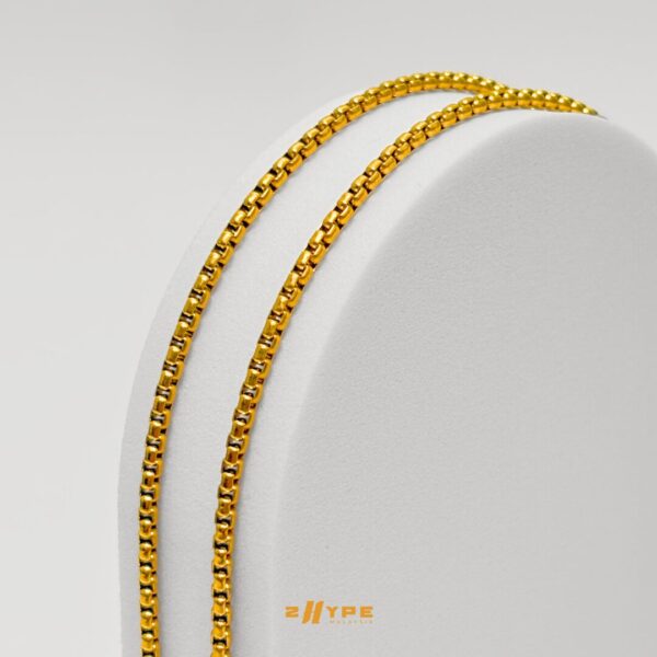 Round Box Chain (Gold) 2.5mm - Image 2