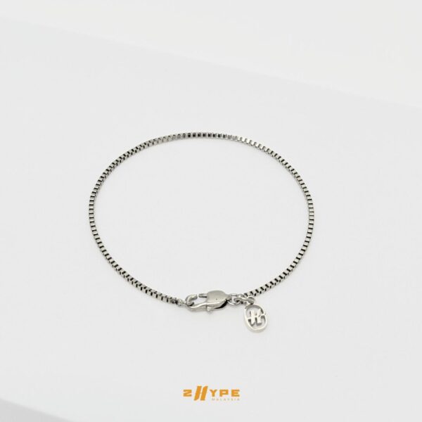 Box Bracelet (Silver) 2mm - Image 2