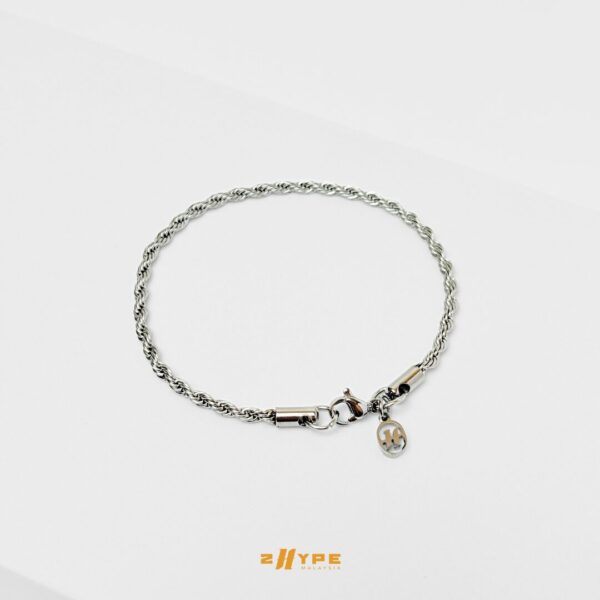 Rope Bracelet (Silver) 3mm - Image 2