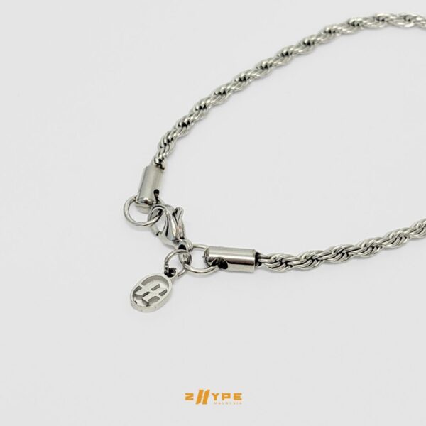 Rope Bracelet (Silver) 3mm - Image 3
