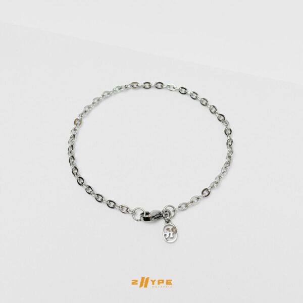Cable Bracelet (Silver) 2mm - Image 2