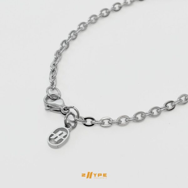 Cable Bracelet (Silver) 2mm - Image 3
