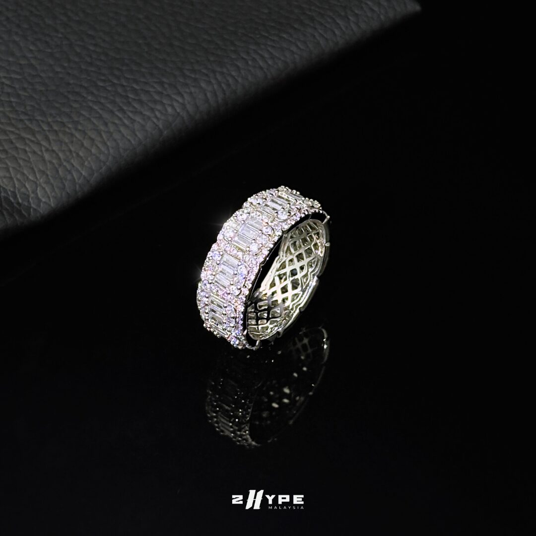 Iced Clustered CZ Ring