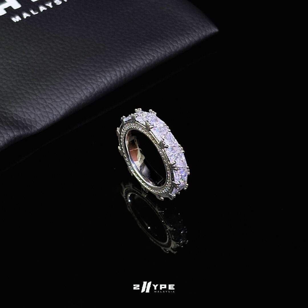 Iced Tri Cubic Ring - Image 3