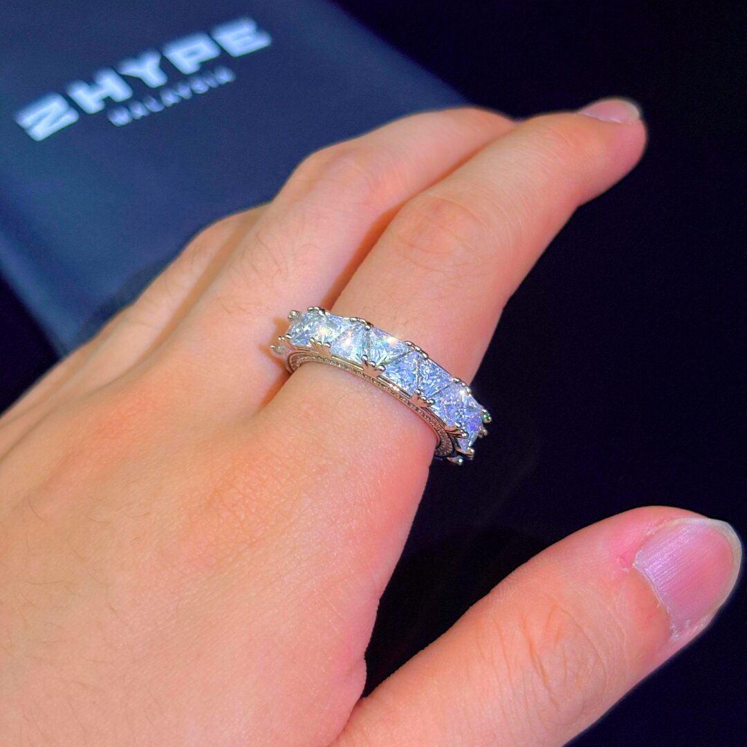 Iced Tri Cubic Ring - Image 6