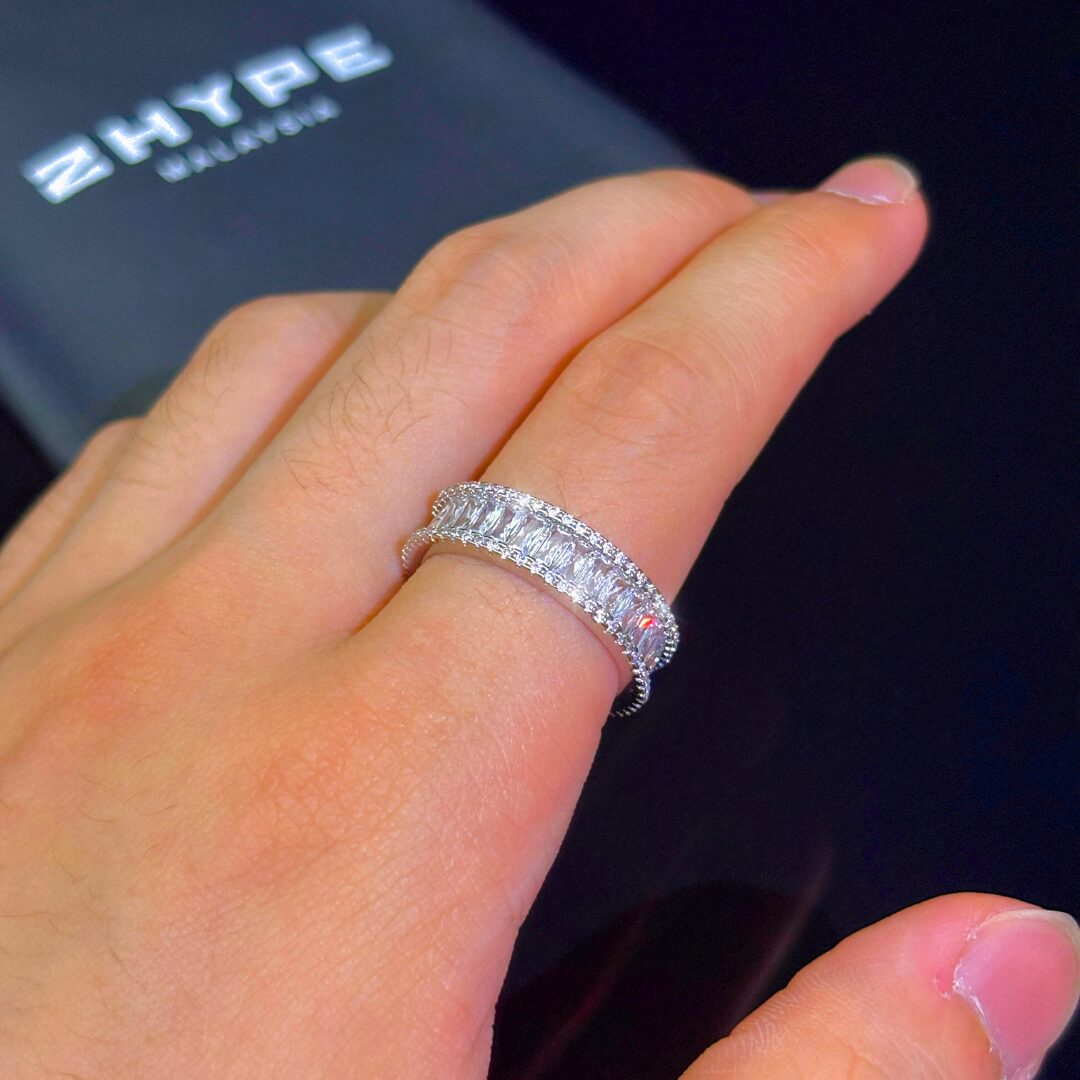 Iced Cubic Baguette Ring - Image 5