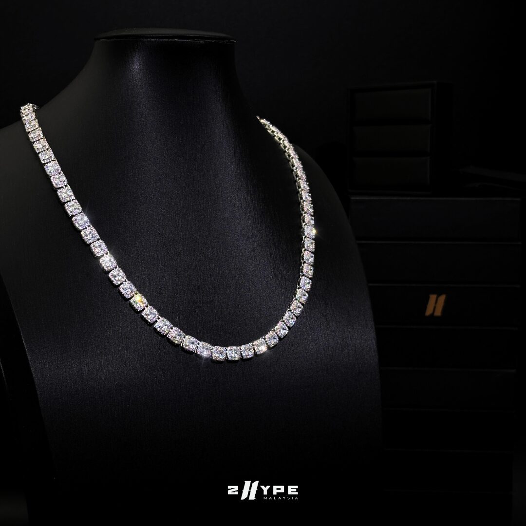 Iced Clustered Tennis Chain 7mm